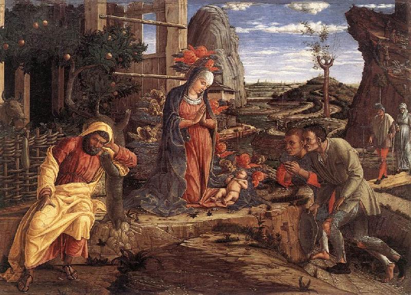 MANTEGNA, Andrea The Adoration of the Shepherds sf Norge oil painting art